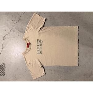 90s Vintage Mossimo Big Ollie's Skate Shop Beige T-Shirt